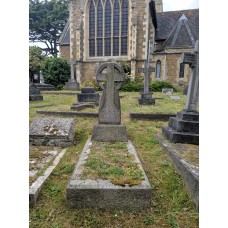 Tombstone, cemetery in London, solar cross